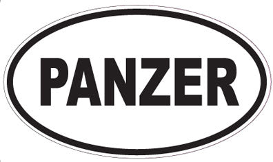 PANZER - Oval Sticker