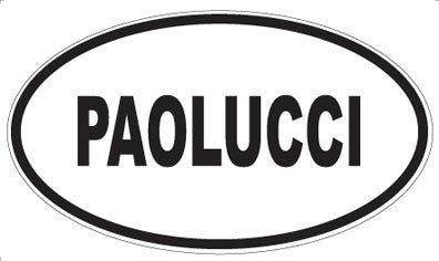 PAOLUCCI - Oval Sticker