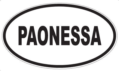 PAONESSA - Oval Magnet