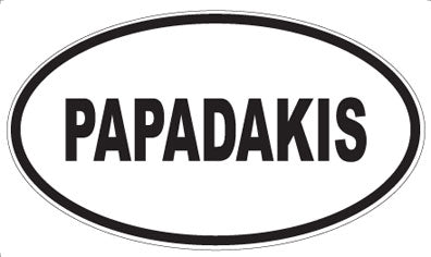 PAPADAKIS - Oval Sticker
