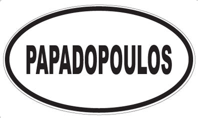 PAPADOPOULOS - Oval Magnet