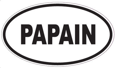PAPAIN - Oval Sticker