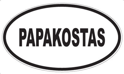 PAPAKOSTAS - Oval Magnet