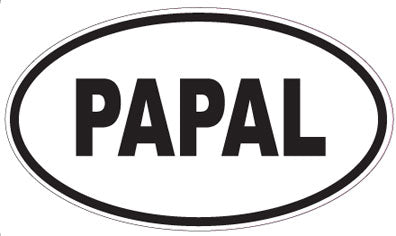PAPAL - Oval Sticker