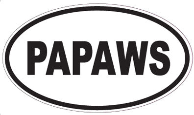 PAPAWS - Oval Sticker