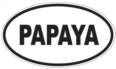 PAPAYA - Oval Sticker