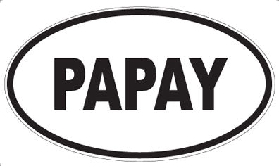 PAPAY - Oval Magnet