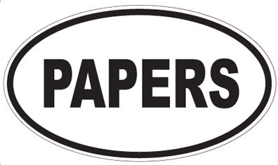 PAPERS - Oval Sticker