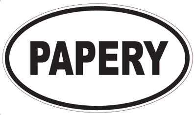 PAPERY - Oval Sticker