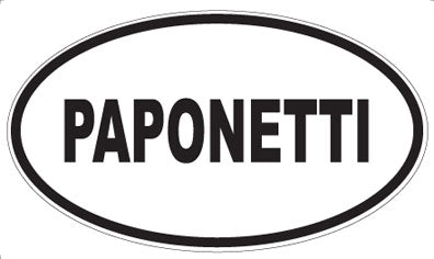 PAPONETTI - Oval Sticker