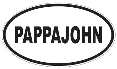 PAPPAJOHN - Oval Sticker