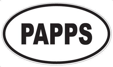 PAPPS - Oval Sticker