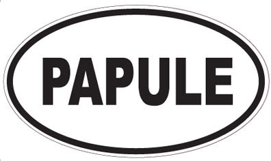 PAPULE - Oval Sticker