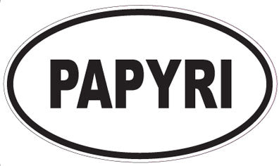 PAPYRI - Oval Sticker