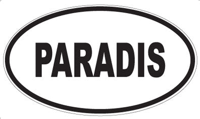 PARADIS - Oval Sticker