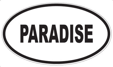 PARADISE - Oval Magnet