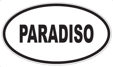 PARADISO - Oval Sticker