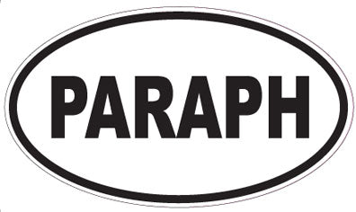 PARAPH - Oval Sticker