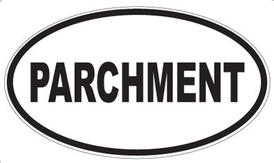 PARCHMENT - Oval Sticker