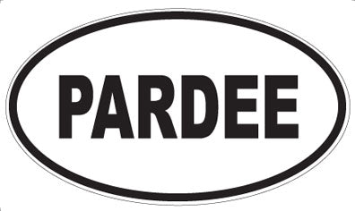 PARDEE - Oval Sticker
