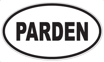 PARDEN - Oval Sticker