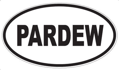 PARDEW - Oval Magnet