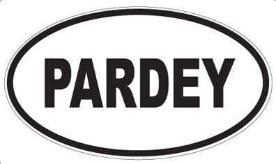 PARDEY - Oval Magnet