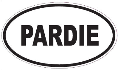 PARDIE - Oval Sticker