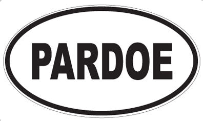 PARDOE - Oval Sticker