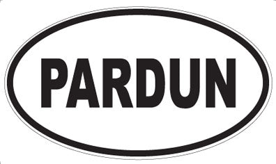 PARDUN - Oval Sticker
