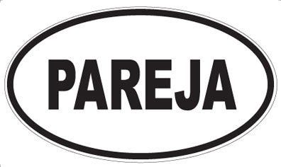 PAREJA - Oval Sticker