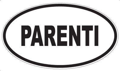 PARENTI - Oval Sticker