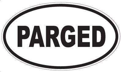 PARGED - Oval Sticker