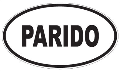 PARIDO - Oval Sticker