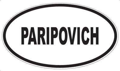 PARIPOVICH - Oval Magnet