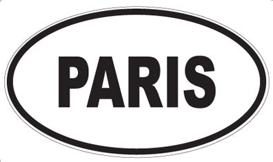 PARIS - Oval Sticker