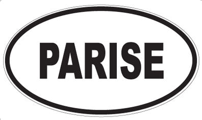 PARISE - Oval Sticker