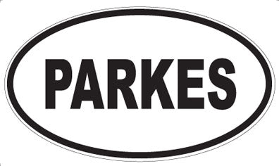 PARKES - Oval Sticker