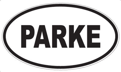 PARKE - Oval Magnet