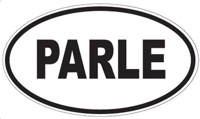 PARLE - Oval Sticker