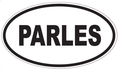 PARLES - Oval Sticker