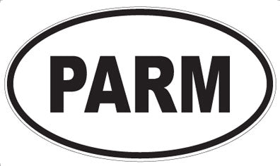 PARM - Oval Sticker