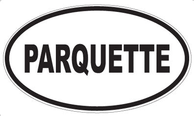 PARQUETTE - Oval Sticker