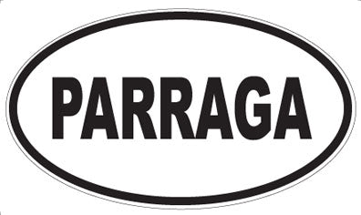 PARRAGA - Oval Sticker