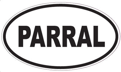 PARRAL - Oval Sticker