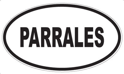 PARRALES - Oval Magnet