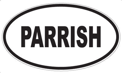 PARRISH - Oval Sticker
