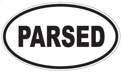 PARSED - Oval Sticker