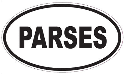 PARSES - Oval Sticker