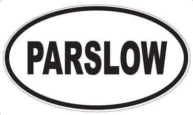 PARSLOW - Oval Sticker